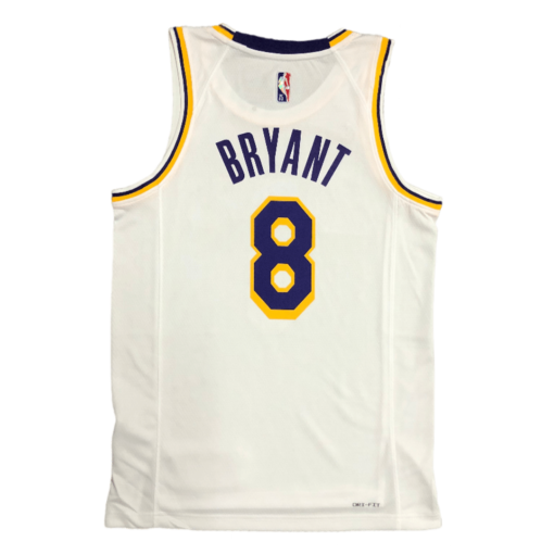 Kobe Bryant #8 Los Angeles Lakers Icon Edition 2021-22 White Jersey back