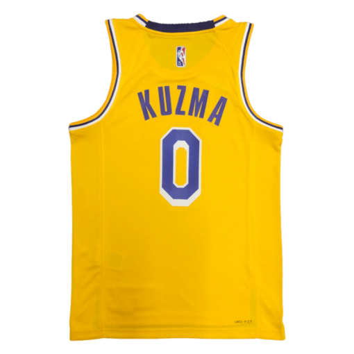 Kyle Kuzma #0 Los Angeles Lakers 2021-22 Gold Jersey back