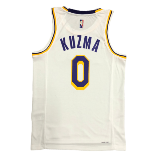 Kyle Kuzma #0 Los Angeles Lakers Icon Edition 2021-22 White Jersey back