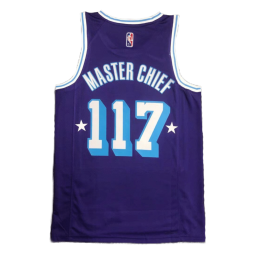 MASTER CHIEF #117 Los Angeles Lakers Jersey Swingman 202122 Purple - City Edition back