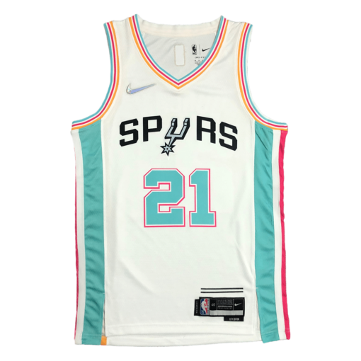 Tim Duncan 21 San Antonio Spurs White City Edition Swingman Jersey