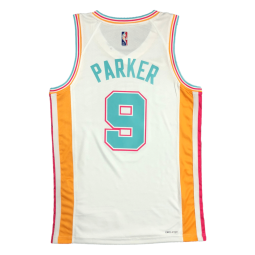 Tony Parker #9 San Antonio Spurs Jersey Swingman 202122 White - City Edition back