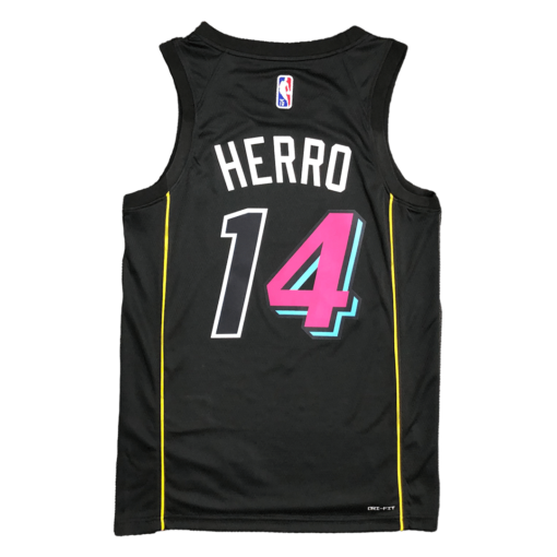 Tyler Herro #14 Miami Heat Jersey Swingman 2021-22 Black - City Edition back