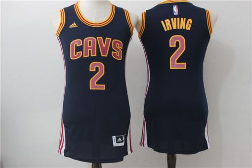 NBA Cleveland Cavaliers 2 Kyrie Irving Blue Women Dress Jersey