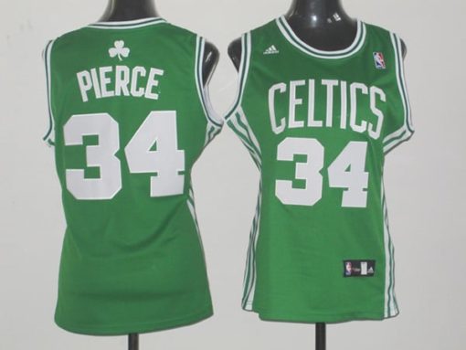 NBA Women Boston Celtics 34 Paul Pierce Swingman Green Jersey