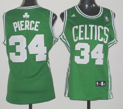 NBA Women Boston Celtics 34 Paul Pierce Swingman Green Jersey