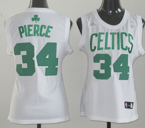 NBA Women Boston Celtics 34 Paul Pierce Swingman White Jersey