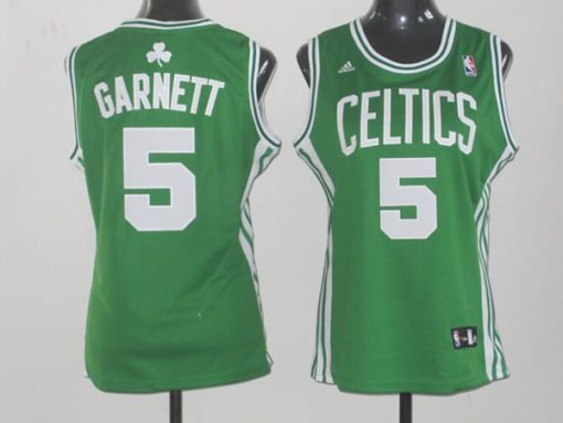 NBA Women Boston Celtics 5 Kevin Garnett Swingman Green Jersey