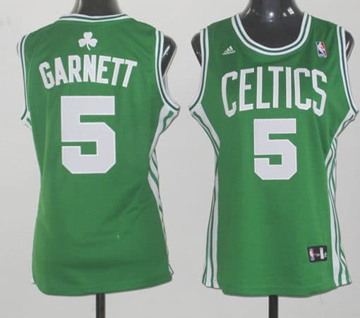 NBA Women Boston Celtics 5 Kevin Garnett Swingman Green Jersey