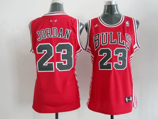 NBA Women Chicago Bulls 23 Michael Jordan Swingman Red Jersey