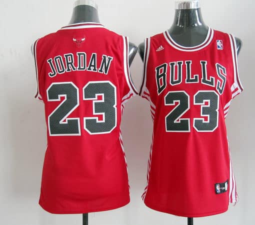 NBA Women Chicago Bulls 23 Michael Jordan Swingman Red Jersey