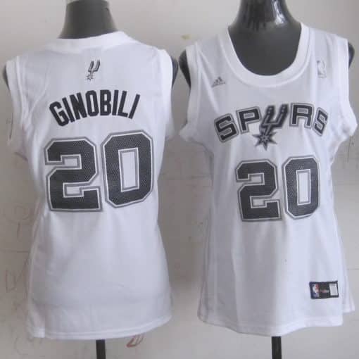 NBA Women San Antonio Spurs 20 Manu Ginobili New Revolution 30 Swingman White Jersey