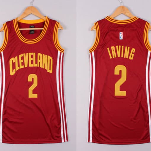 Women NBA Cleveland Cavaliers 2 Kyrie Irving Red Dress Jersey