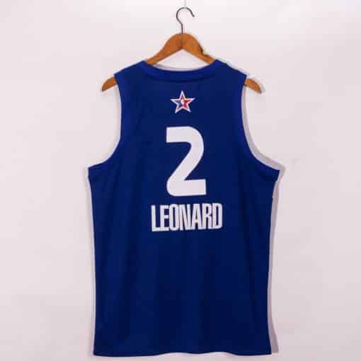 Kawhi Leonard 2 Los Angeles Clippers Blue 2021 All Star Game Jersey back
