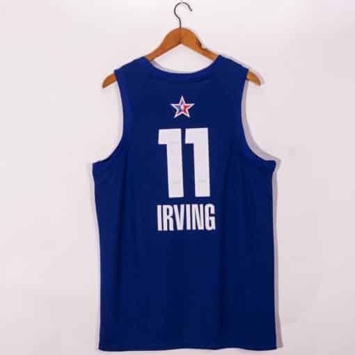 Kyrie Irving 11 Brooklyn Nets Blue 2021 All Star Game Jersey back
