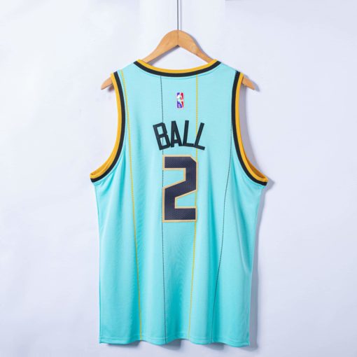 LaMelo Ball #2 Charlotte Hornets 2022 Mint Green City Edition Swingman Jersey back