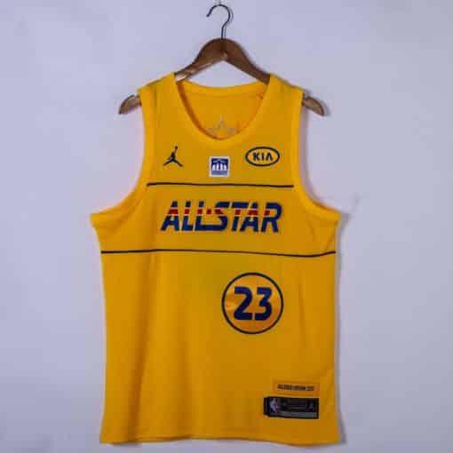 LeBron James #23 Los Angeles Lakers Yellow 2021 All Star Game Jersey