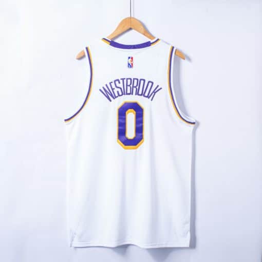 Russell Westbrook 0 Los Angeles Lakers 2022 Association Edition White Jersey back