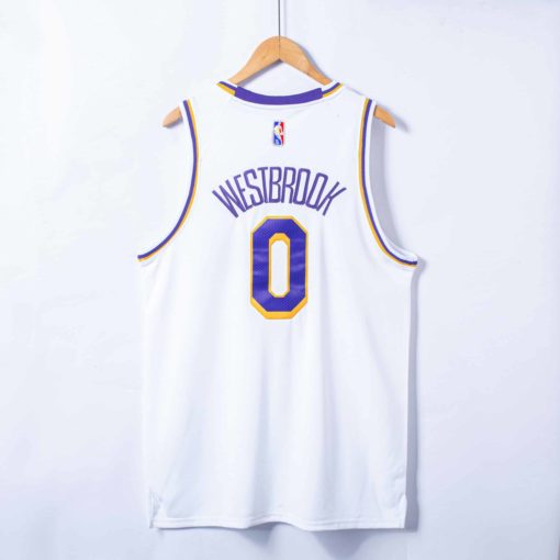 Russell Westbrook 0 Los Angeles Lakers 2022 Association Edition White Jersey back