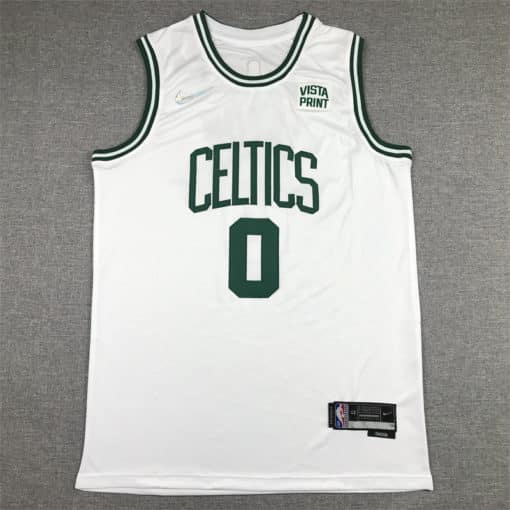 Jayson Tatum 0 Boston Celtics 2022 White Association Swingman jersey
