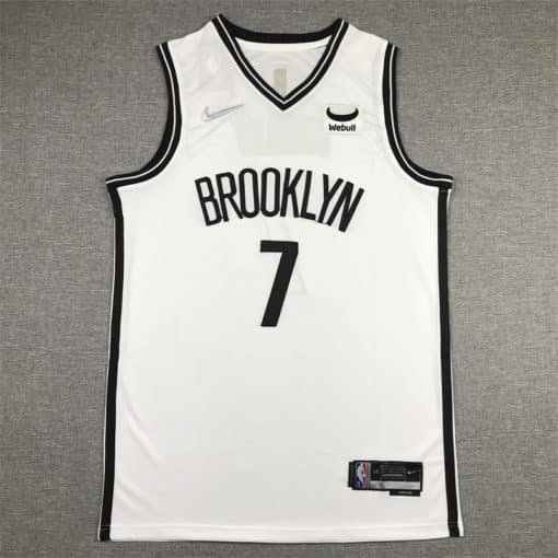 Kevin Durant 7 Brooklyn Nets 2022 White Association Swingman Jersey