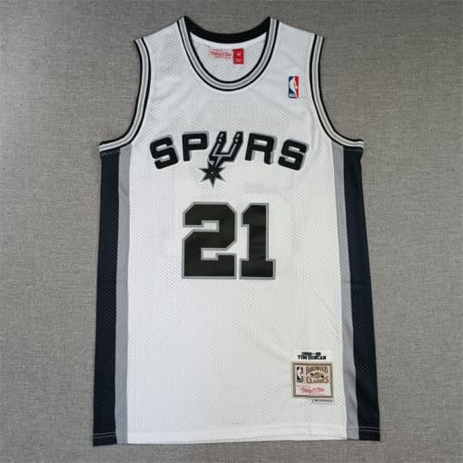 Tim Duncan San Antonio Spurs 1998-99 White Jersey