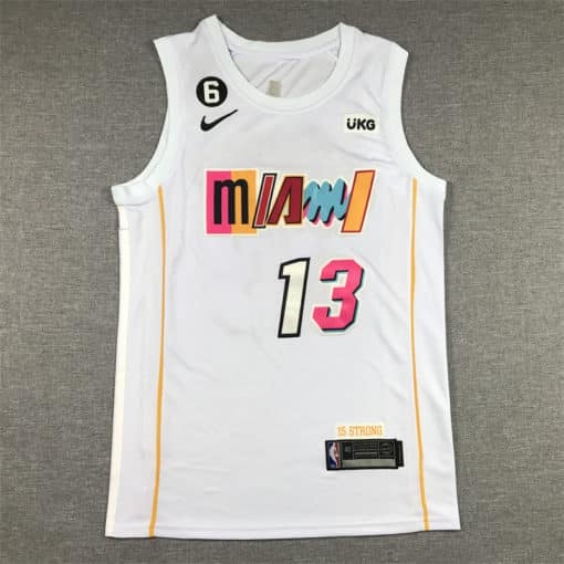 Bam Adebayo #13 Miami Heat 2022-23 White City Edition Jersey - Copy