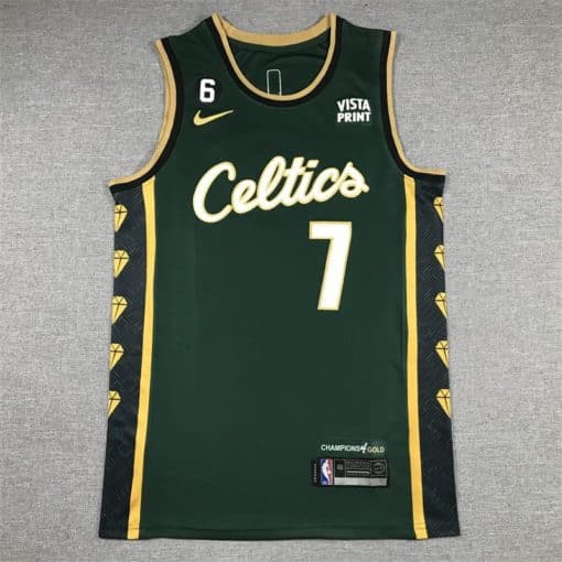 Jaylen Brown 7 Boston Celtics 2022-23 Green City Edition Jersey