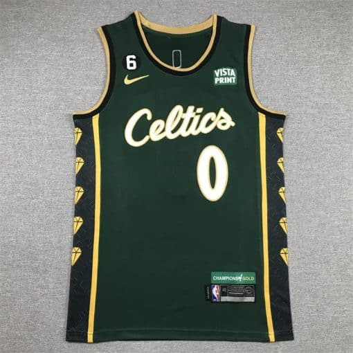 Jayson Tatum 0 Boston Celtics 2022-23 Green City Edition Jersey