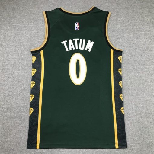 Jayson Tatum 0 Boston Celtics 2022-23 Green City Edition Jersey back