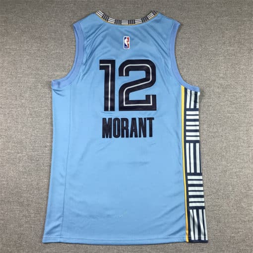 Ja Morant 12 Memphis Grizzlies Blue 2022-23 Statement Edition Swingman Jersey1