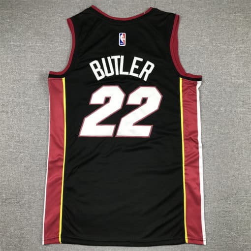 Jimmy Butler 22 Miami Heat 2023 Black Icon Jersey back