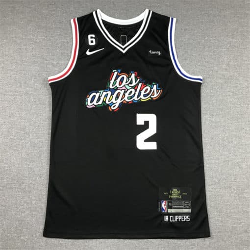 Kawhi Leonard #2 Los Angeles Clippers 2022-23 Black City Edition Jersey