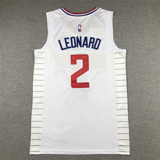 Kawhi Leonard #2 Los Angeles Clippers 2023 Association Edition White Jersey back