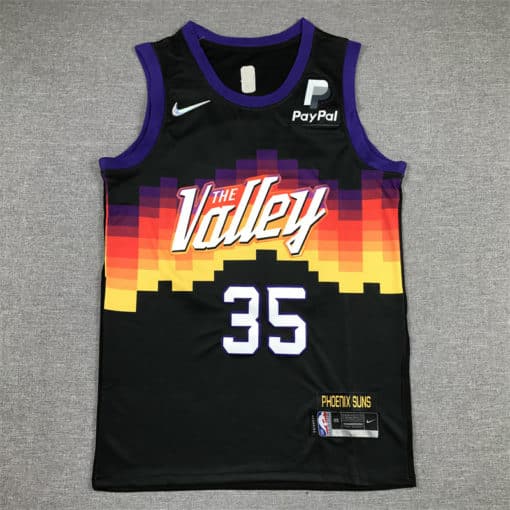 Kevin Durant 35 Phoenix Suns 2023 City Edition The Valley Black Jersey