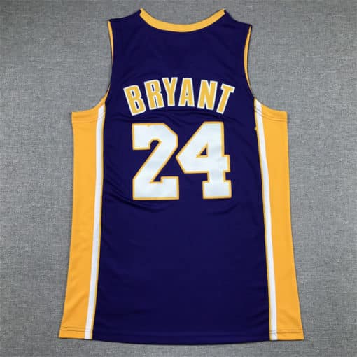 Kobe Bryant 24 Los Angeles Lakers 2007-08 Purple Jersey back