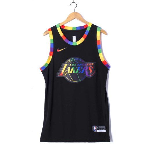 LeBron James 6 Los Angeles Lakers Pride 2022-23 Black Rainbow Jersey