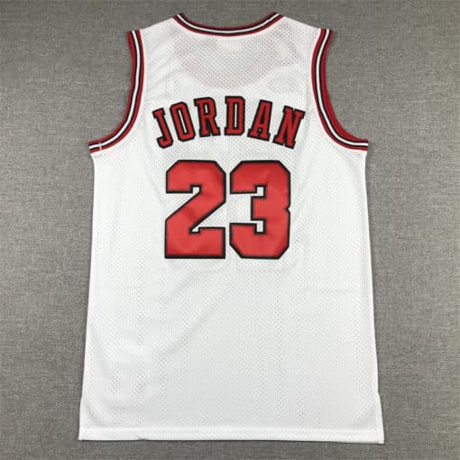 Michael Jordan Chicago Bulls Road White NBA Finals 1997-98 Jersey back