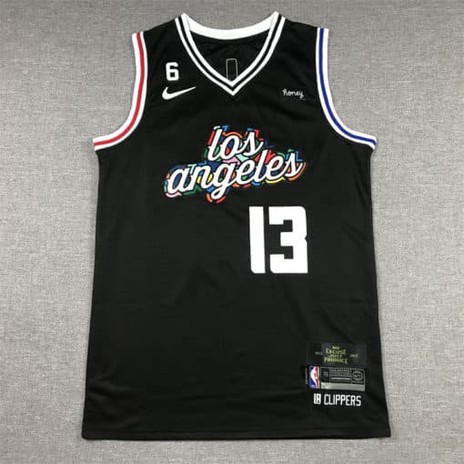 Paul George 13 Los Angeles Clippers 2022-23 Black City Edition Jersey