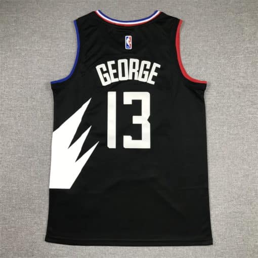 Paul George 13 Los Angeles Clippers 2022-23 Black Statement Edition Jersey back