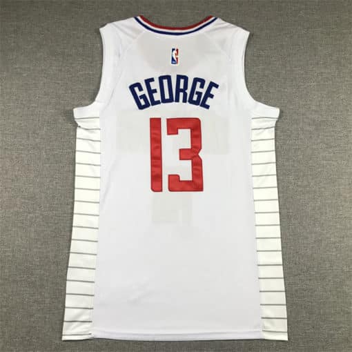 Paul George 13 Los Angeles Clippers 2023 Association Edition White Jersey back