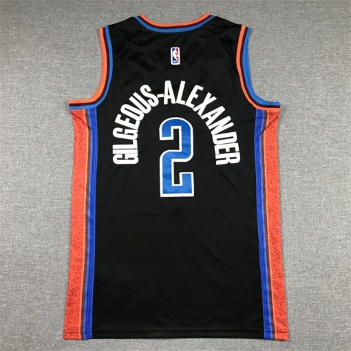 Shai Gilgeous-Alexander 2 Oklahoma City Thunder Gray 2022-23 City Edition Swingman Jersey1