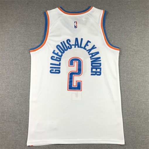 Shai Gilgeous-Alexander 2 Oklahoma City Thunder White 2022-23 Association Edition Swingman Jersey1