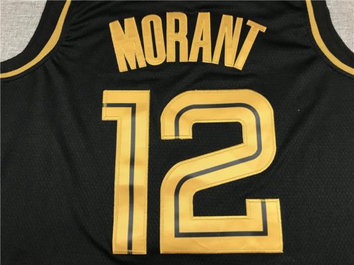 Ja Morant 12 Memphis Grizzlies Black Golden Edition Swingman Jersey