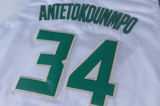 Giannis Antetokounmpo 34 Milwaukee Bucks 2019-20 White Association Jersey