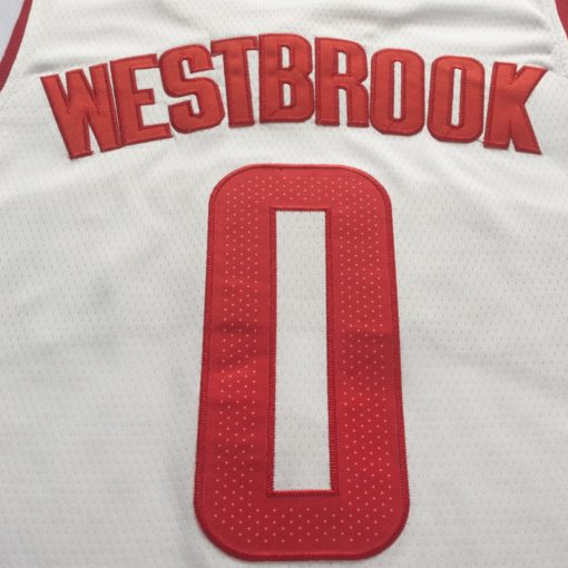 Russell Westbrook 0 Houston Rockets 2019-20 White Association Jersey