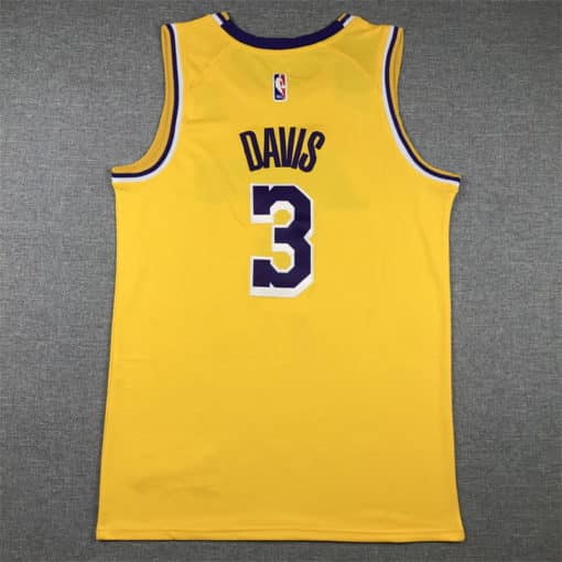 Anthony Davis 3 Los Angeles Lakers 2023 Gold Swingman Jersey - Icon Edition back
