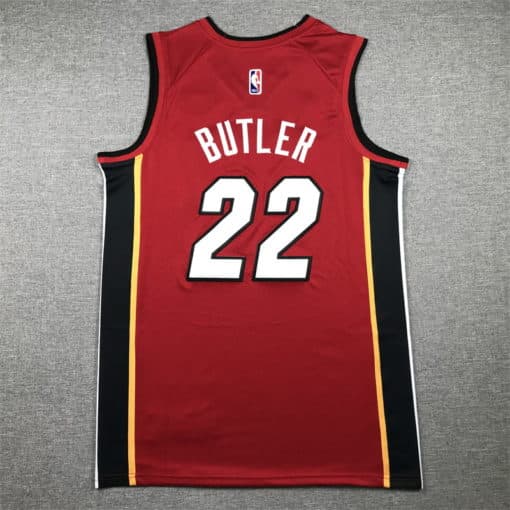 Jimmy Butler 22 Miami Heat Red 2023 Swingman Jersey - Statement Edition back