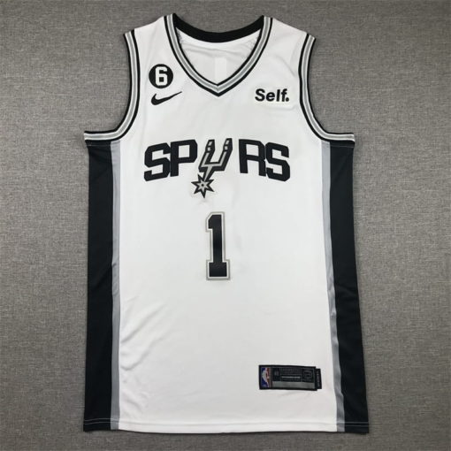 Victor Wembanyama #1 San Antonio Spurs White Jersey Association Edition 2023 NBA Draft