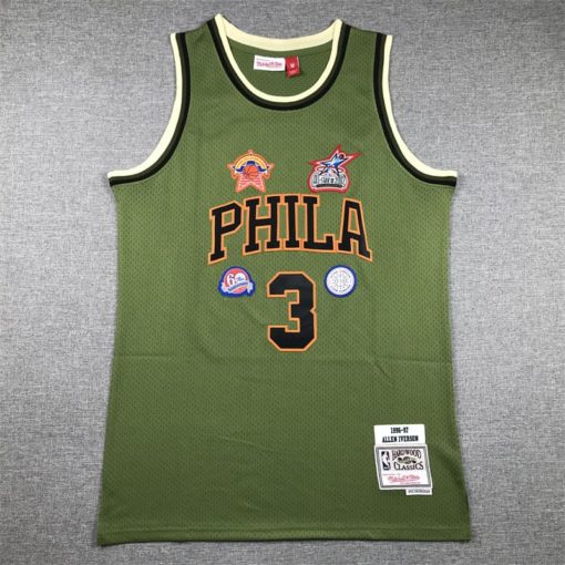 Allen Iverson 3 Philadelphia 76ers Flight Swingman Jersey